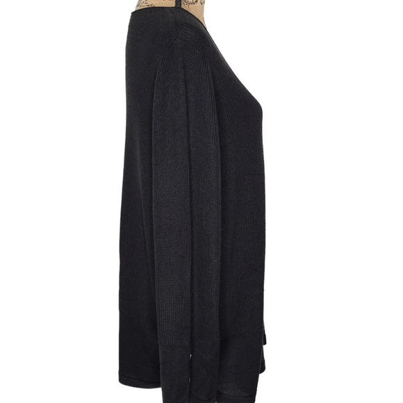 Calvin Klein Womens Crochet Ribbed Long Sleeve Sweater Button Accents Size 1X - Picture 2 of 12